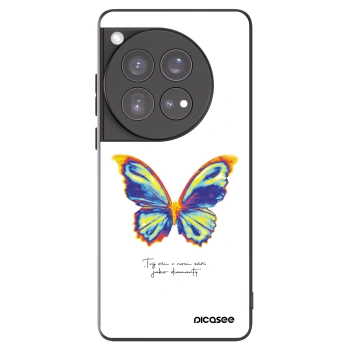 Picasee Μαύρη θήκη σιλικόνης για OnePlus 12 5G - Diamanty White