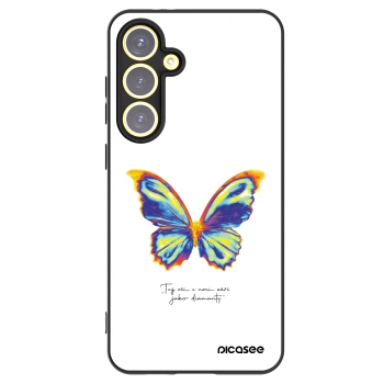 Picasee Μαύρη θήκη σιλικόνης για Samsung Galaxy S24 FE S721B - Diamanty White
