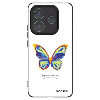 Picasee Μαύρη θήκη σιλικόνης για Xiaomi Redmi Note 14 5G - Diamanty White
