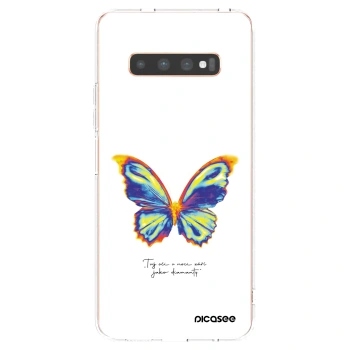 Picasee διαφανής θήκη σιλικόνης Samsung Galaxy S10 Plus G975 - Diamanty White