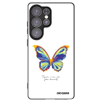 Picasee Μαύρη θήκη σιλικόνης για Samsung Galaxy S25 Ultra 5G - Diamanty White