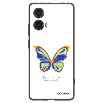Picasee Μαύρη θήκη σιλικόνης για Motorola Moto G35 5G - Diamanty White