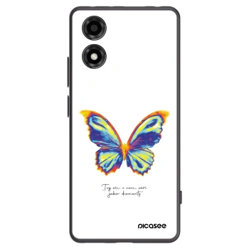 Picasee Μαύρη θήκη σιλικόνης για Motorola Moto E14 - Diamanty White