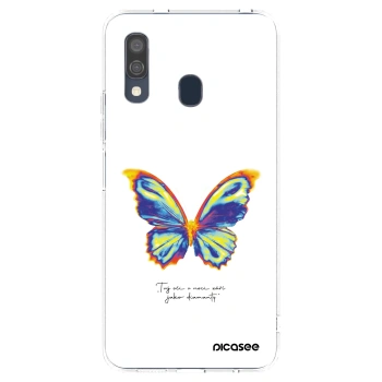 Picasee διαφανής θήκη σιλικόνης Samsung Galaxy A40 A405F - Diamanty White