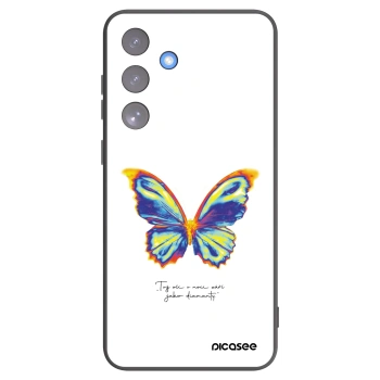 Picasee Μαύρη θήκη σιλικόνης για Samsung Galaxy S25 FE 5G - Diamanty White