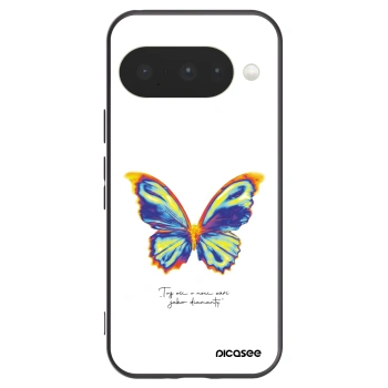 Picasee Μαύρη θήκη σιλικόνης για Google Pixel 10 - Diamanty White