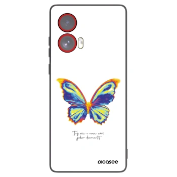 Picasee Μαύρη θήκη σιλικόνης για Motorola Edge 50 Fusion - Diamanty White