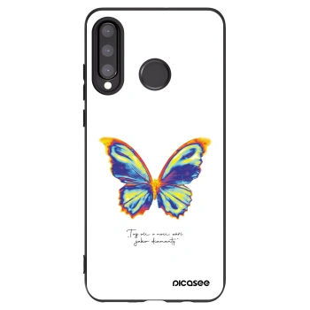 Picasee Μαύρη θήκη σιλικόνης για Huawei P30 Lite - Diamanty White