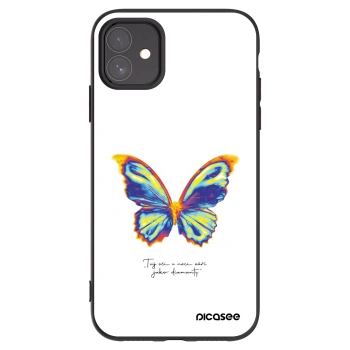 Picasee Μαύρη θήκη σιλικόνης για Apple iPhone 11 - Diamanty White