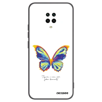 Picasee Μαύρη θήκη σιλικόνης για Xiaomi Redmi Note 9 Pro - Diamanty White