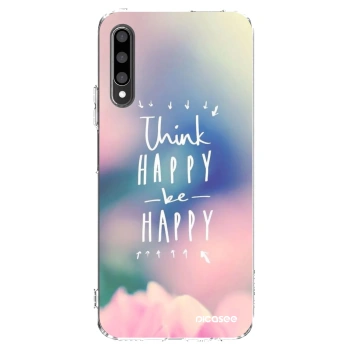 Picasee διαφανής θήκη σιλικόνης Honor 9X Pro - Think happy be happy