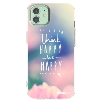 Picasee διαφανής θήκη σιλικόνης Apple iPhone 12 - Think happy be happy