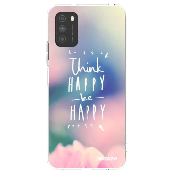 Picasee διαφανής θήκη σιλικόνης Xiaomi Poco M3 - Think happy be happy