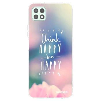 Picasee διαφανής θήκη σιλικόνης Samsung Galaxy A22 A226B 5G - Think happy be happy