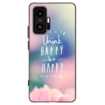Picasee Μαύρη θήκη σιλικόνης για Xiaomi 11T Pro - Think happy be happy
