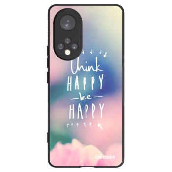 Picasee Μαύρη θήκη σιλικόνης για Honor 50 5G - Think happy be happy