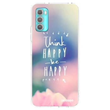 Picasee διαφανής θήκη σιλικόνης Motorola Moto G60 - Think happy be happy