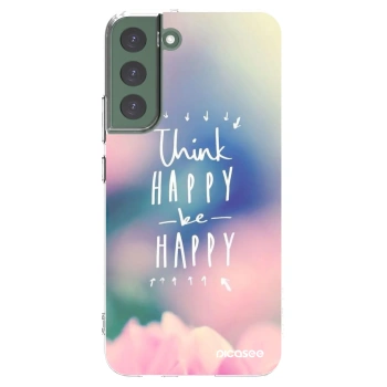 Picasee διαφανής θήκη σιλικόνης Samsung Galaxy S22+ 5G - Think happy be happy