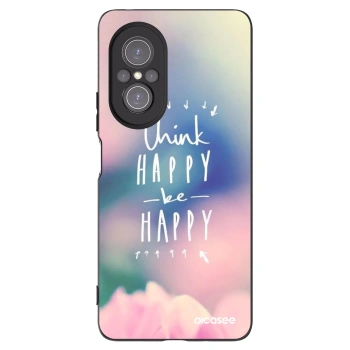 Picasee Μαύρη θήκη σιλικόνης για Huawei Nova 9 SE - Think happy be happy
