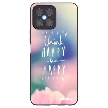 Picasee Μαύρη θήκη σιλικόνης για Honor X8 4G - Think happy be happy