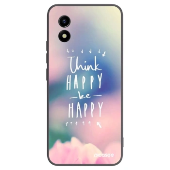 Picasee Μαύρη θήκη σιλικόνης για Vivo Y01 - Think happy be happy
