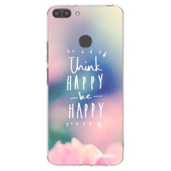Picasee διαφανής θήκη σιλικόνης Huawei P Smart - Think happy be happy
