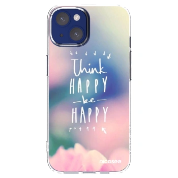 Picasee διαφανής θήκη σιλικόνης Apple iPhone 14 - Think happy be happy
