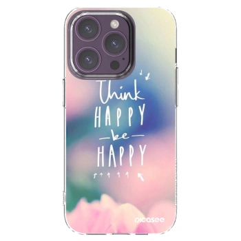 Picasee διαφανής θήκη σιλικόνης Apple iPhone 14 Pro - Think happy be happy