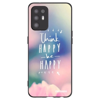 Picasee Μαύρη θήκη σιλικόνης για OPPO A94 5G - Think happy be happy