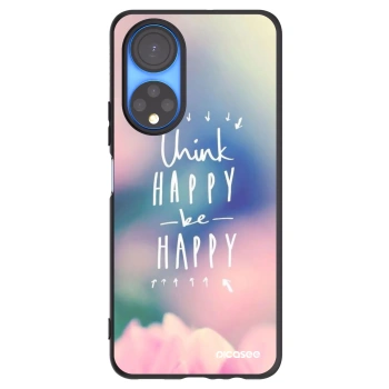 Picasee Μαύρη θήκη σιλικόνης για Honor X7 - Think happy be happy