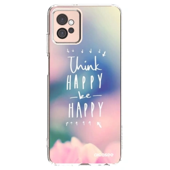 Picasee διαφανής θήκη σιλικόνης Motorola Moto G32 - Think happy be happy