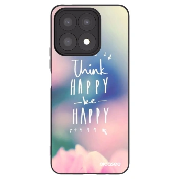 Picasee Μαύρη θήκη σιλικόνης για Honor X8a - Think happy be happy