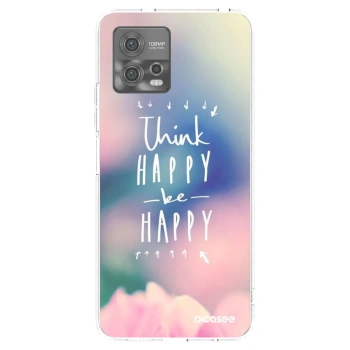 Picasee διαφανής θήκη σιλικόνης Motorola Moto G72 - Think happy be happy
