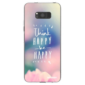 Picasee διαφανής θήκη σιλικόνης Samsung Galaxy S8 G950F - Think happy be happy