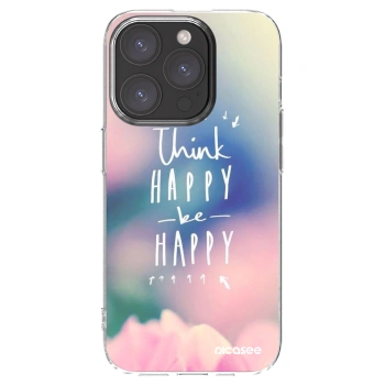 Picasee διαφανής θήκη σιλικόνης Apple iPhone 15 Pro - Think happy be happy