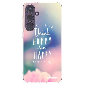 Picasee διαφανής θήκη σιλικόνης Samsung Galaxy S24+ S926B 5G - Think happy be happy