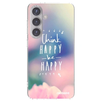Picasee διαφανής θήκη σιλικόνης Samsung Galaxy S24 S921B 5G - Think happy be happy