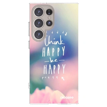 Picasee διαφανής θήκη σιλικόνης Samsung Galaxy S24 Ultra S928B 5G - Think happy be happy