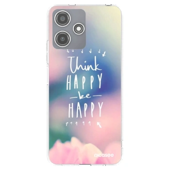 Picasee διαφανής θήκη σιλικόνης Xiaomi Redmi 12 5G - Think happy be happy