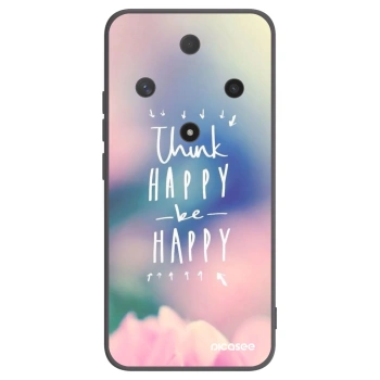 Picasee Μαύρη θήκη σιλικόνης για Honor Magic6 Lite 5G - Think happy be happy