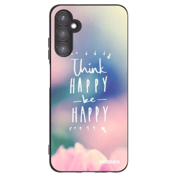 Picasee Μαύρη θήκη σιλικόνης για Samsung Galaxy A05s A057G - Think happy be happy
