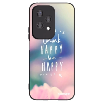 Picasee Μαύρη θήκη σιλικόνης για Honor 200 Lite - Think happy be happy