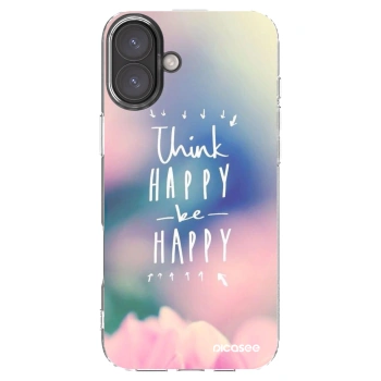 Picasee διαφανής θήκη σιλικόνης Apple iPhone 16 Plus - Think happy be happy