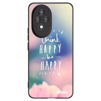 Picasee Μαύρη θήκη σιλικόνης για Honor 200 5G - Think happy be happy