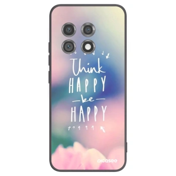 Picasee Μαύρη θήκη σιλικόνης για OnePlus 11 5G - Think happy be happy