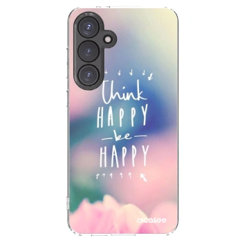Picasee διαφανής θήκη σιλικόνης Samsung Galaxy S24 FE S721B - Think happy be happy