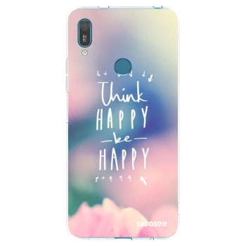 Picasee διαφανής θήκη σιλικόνης Huawei Y7 2019 - Think happy be happy