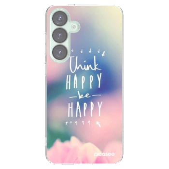 Picasee διαφανής θήκη σιλικόνης Samsung Galaxy S25+ 5G - Think happy be happy