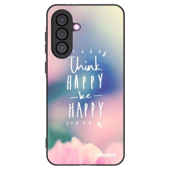 Picasee Μαύρη θήκη σιλικόνης για Samsung Galaxy A56 5G A566B - Think happy be happy
