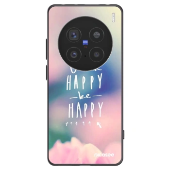 Picasee Μαύρη θήκη σιλικόνης για Vivo X200 Pro - Think happy be happy